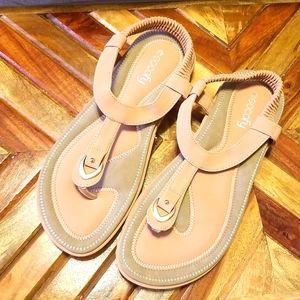 Socofy Blush Pink Open Toe Sandals Size 40 (US 9)